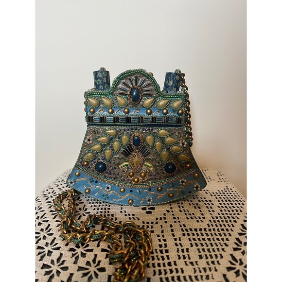 RARE - Vintage Handmade Wood Bag